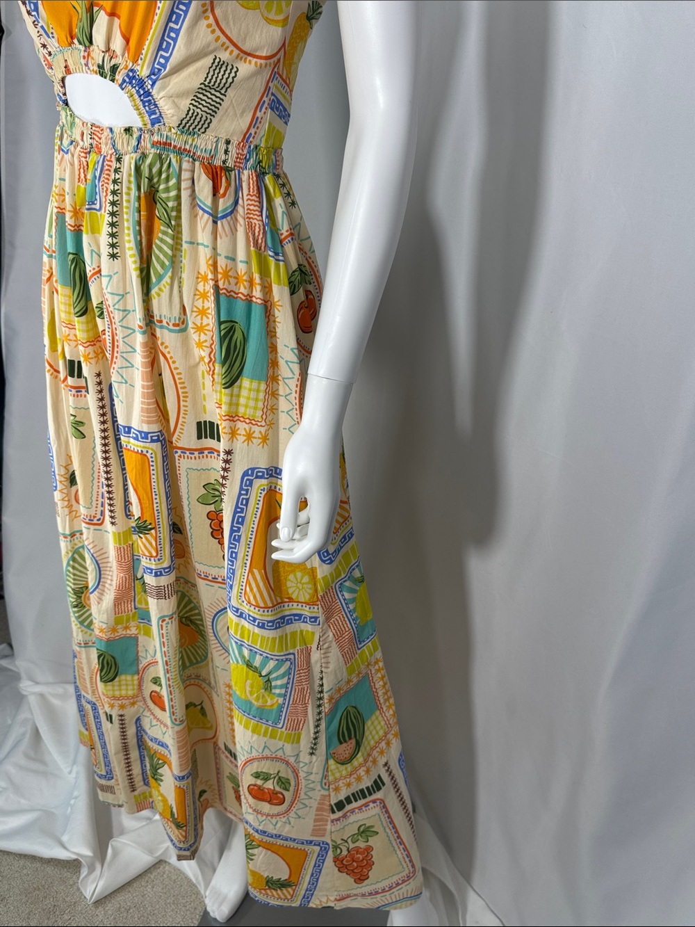 NWT Petal & Pup x Runaway The Label Madeira Dress Agata Fruit Print XS - Picture 11 of 16
